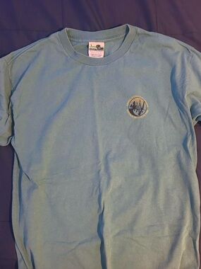 Light Blue Graphic Pocket-Print Tee